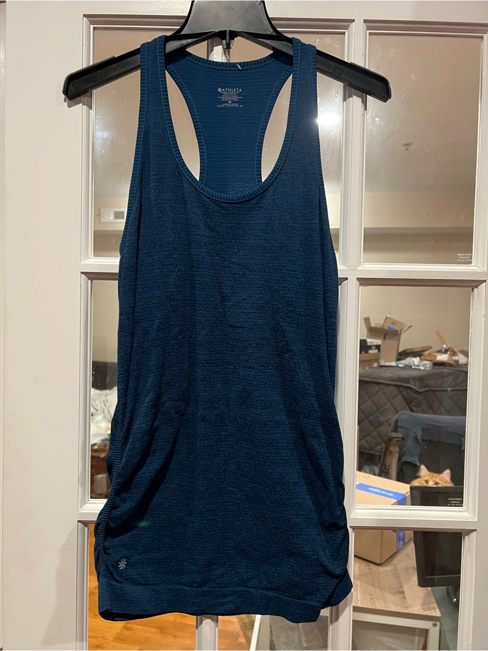 Athleta Deep Navy Textured Racerback Tank